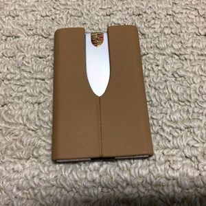 Porsche Business Card Holder - Aluminum and Leather. - New and Unused.
